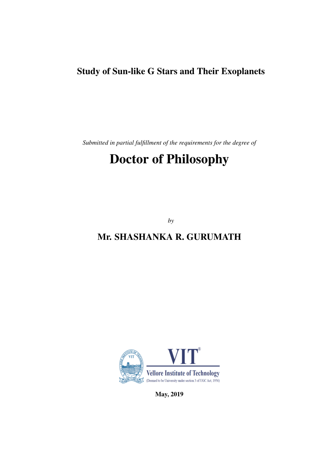 Doctor of Philosophy