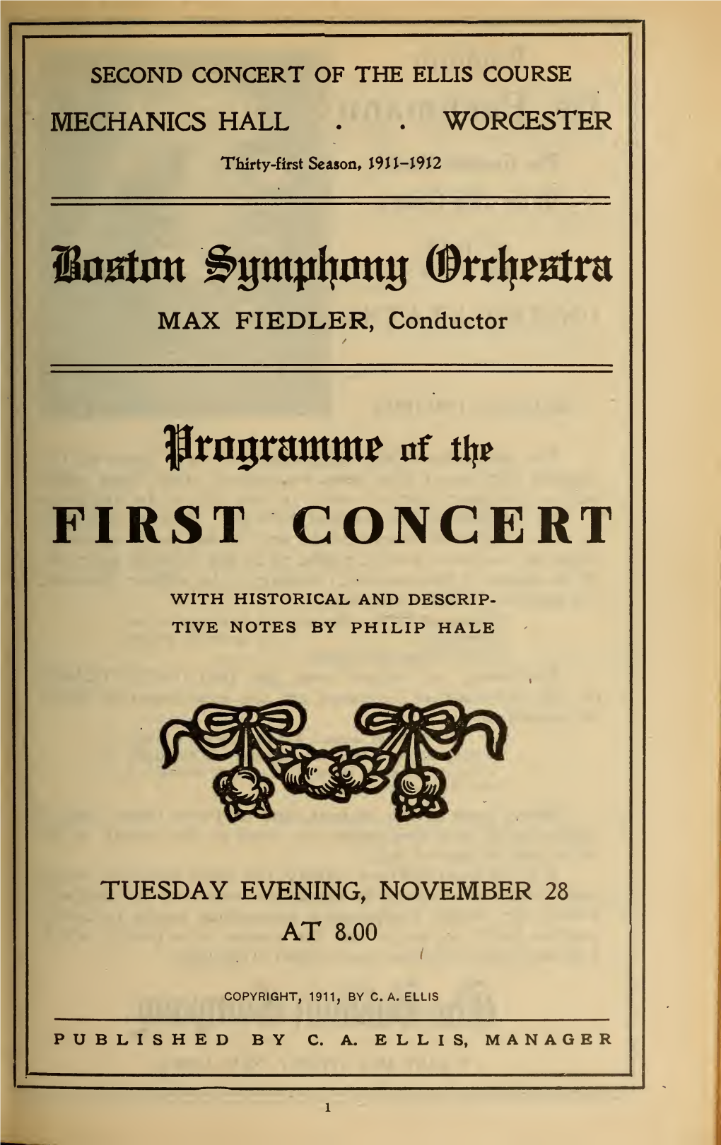 Boston Symphony Orchestra Concert Programs, Season