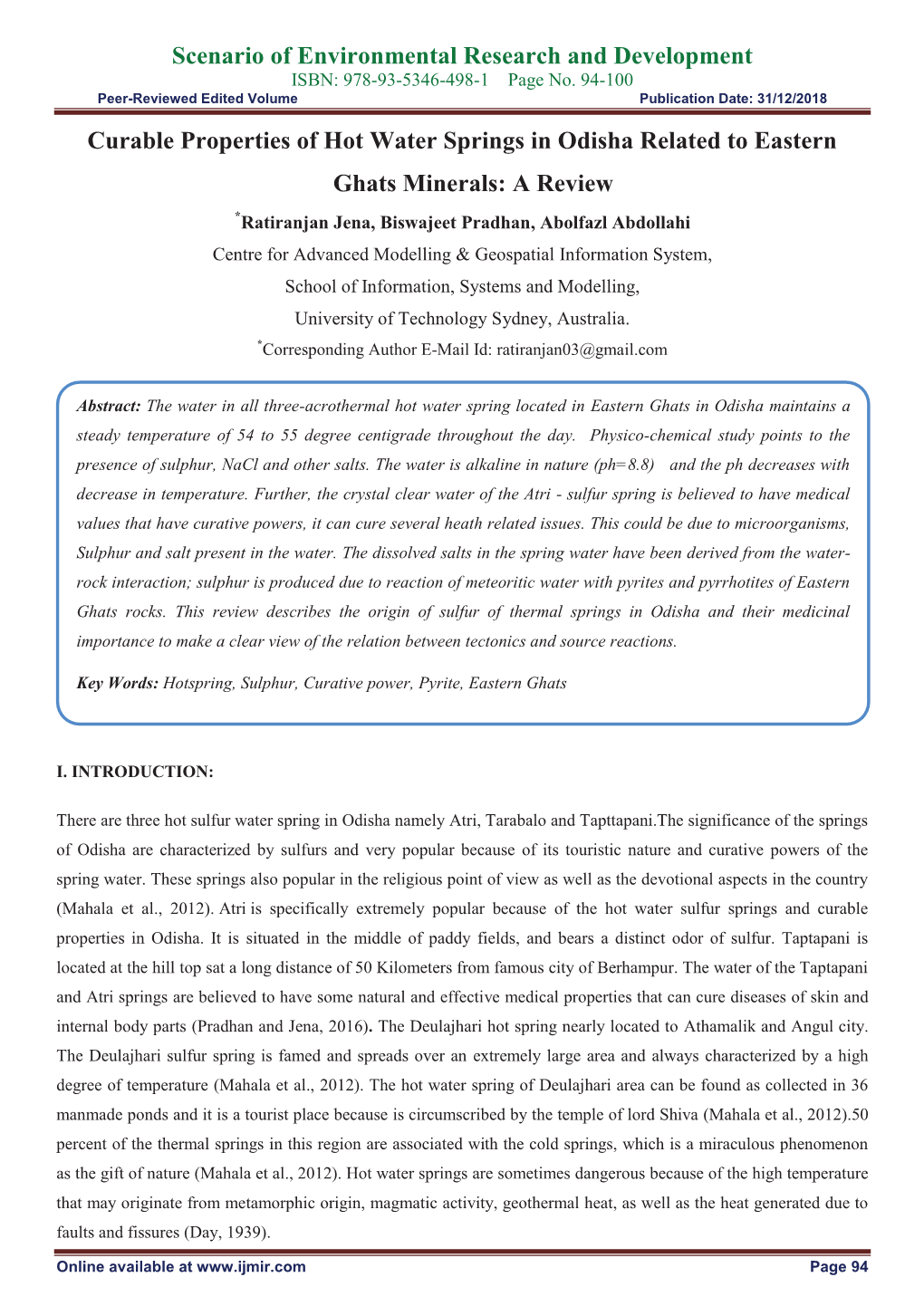 Scenario of Environmental Research and Development Curable