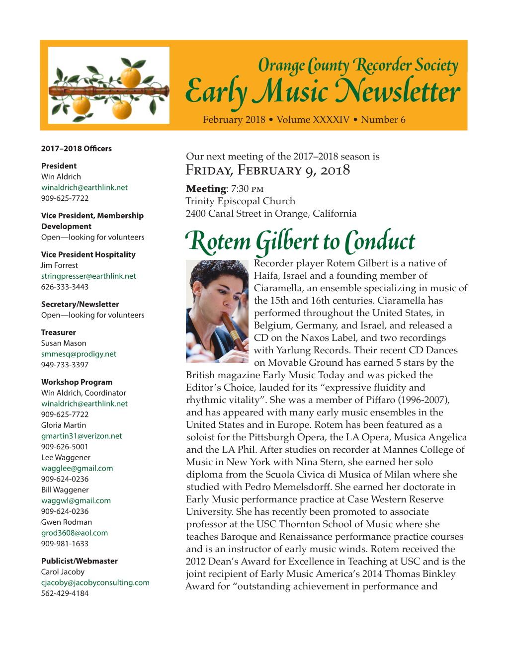 Rotem Gilbert to Conduct