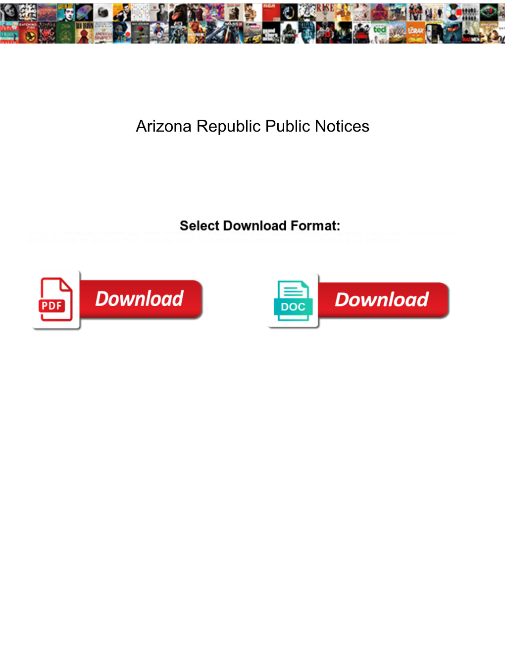 Arizona Republic Public Notices