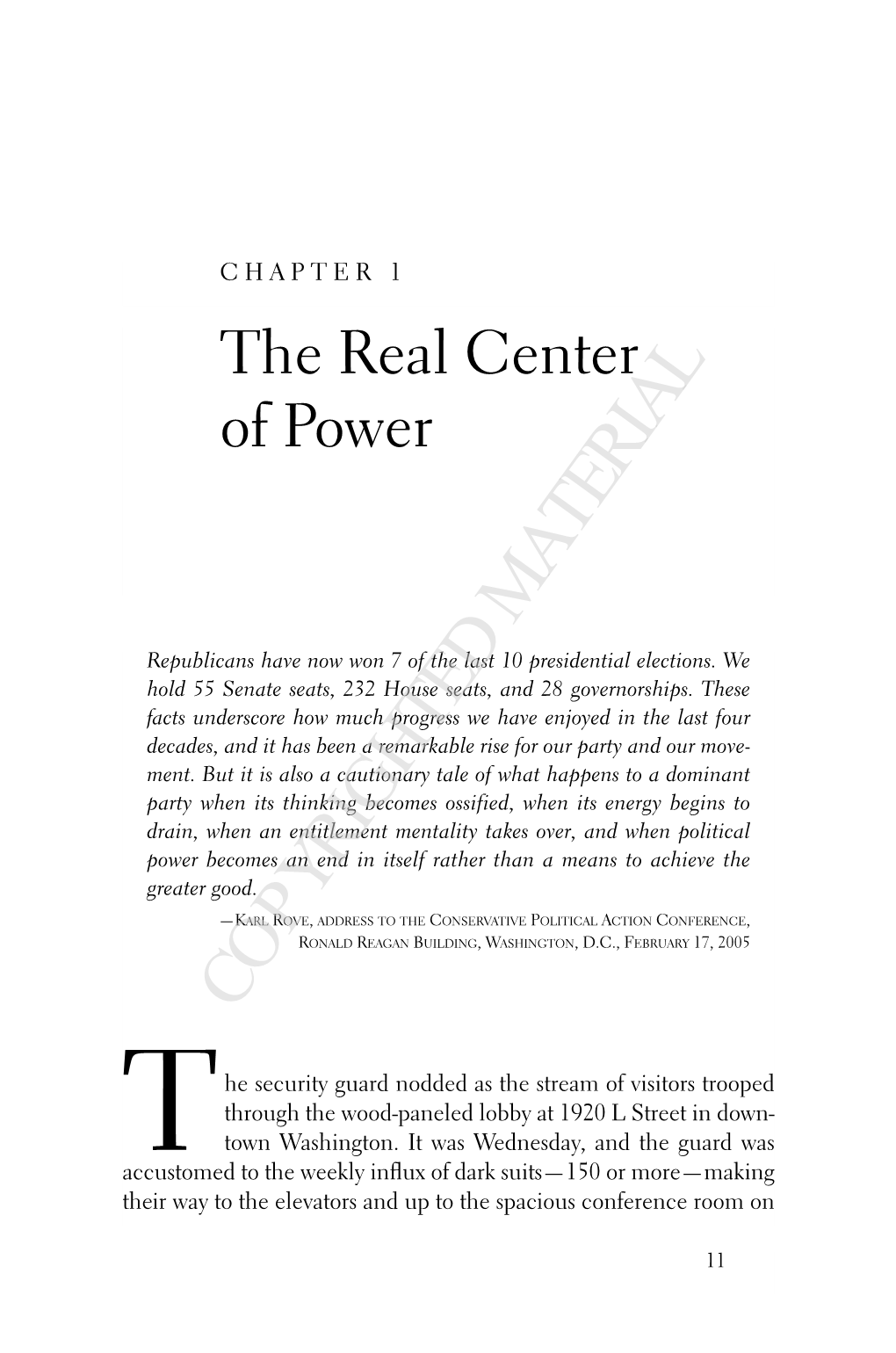 The Real Center of Power