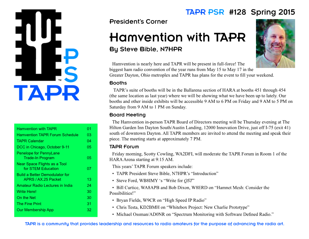 Hamvention with TAPR by Steve Bible, N7HPR
