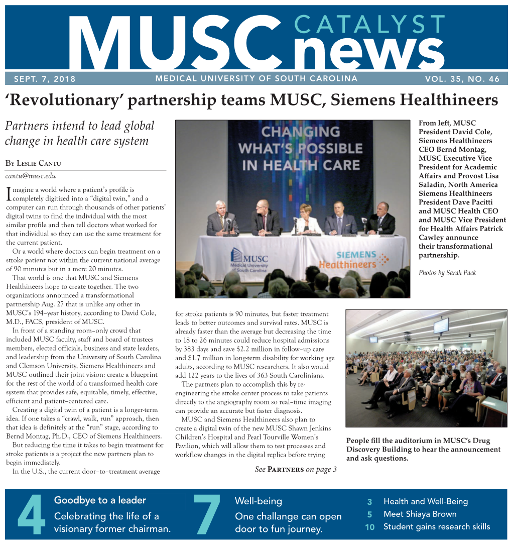 MUSC Catalyst News 9/7/18