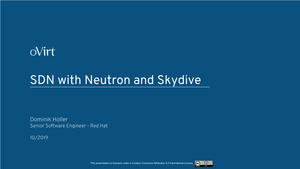 SDN with Neutron and Skydive