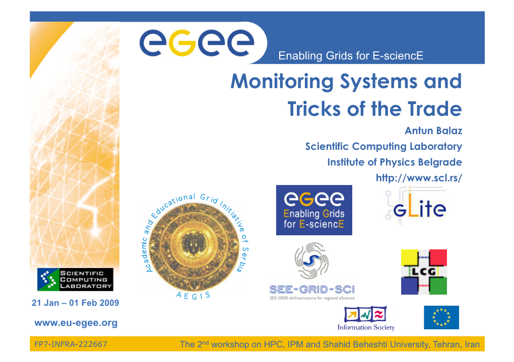 Monitoring Systems and Tricks of the Trade