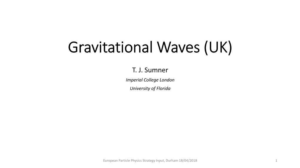 Gravitational Waves (UK)