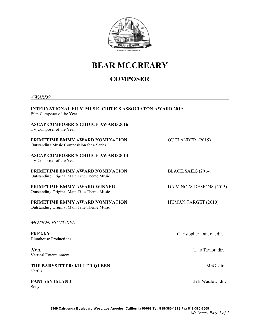 Bear Mccreary