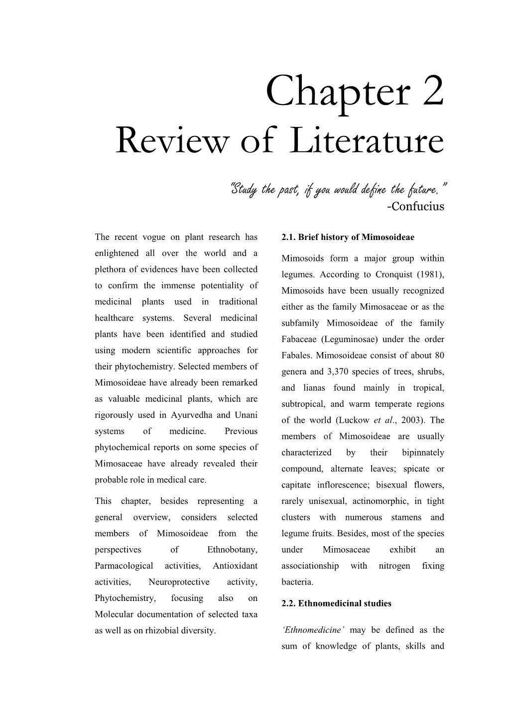 Chapter 2 Review of Literature