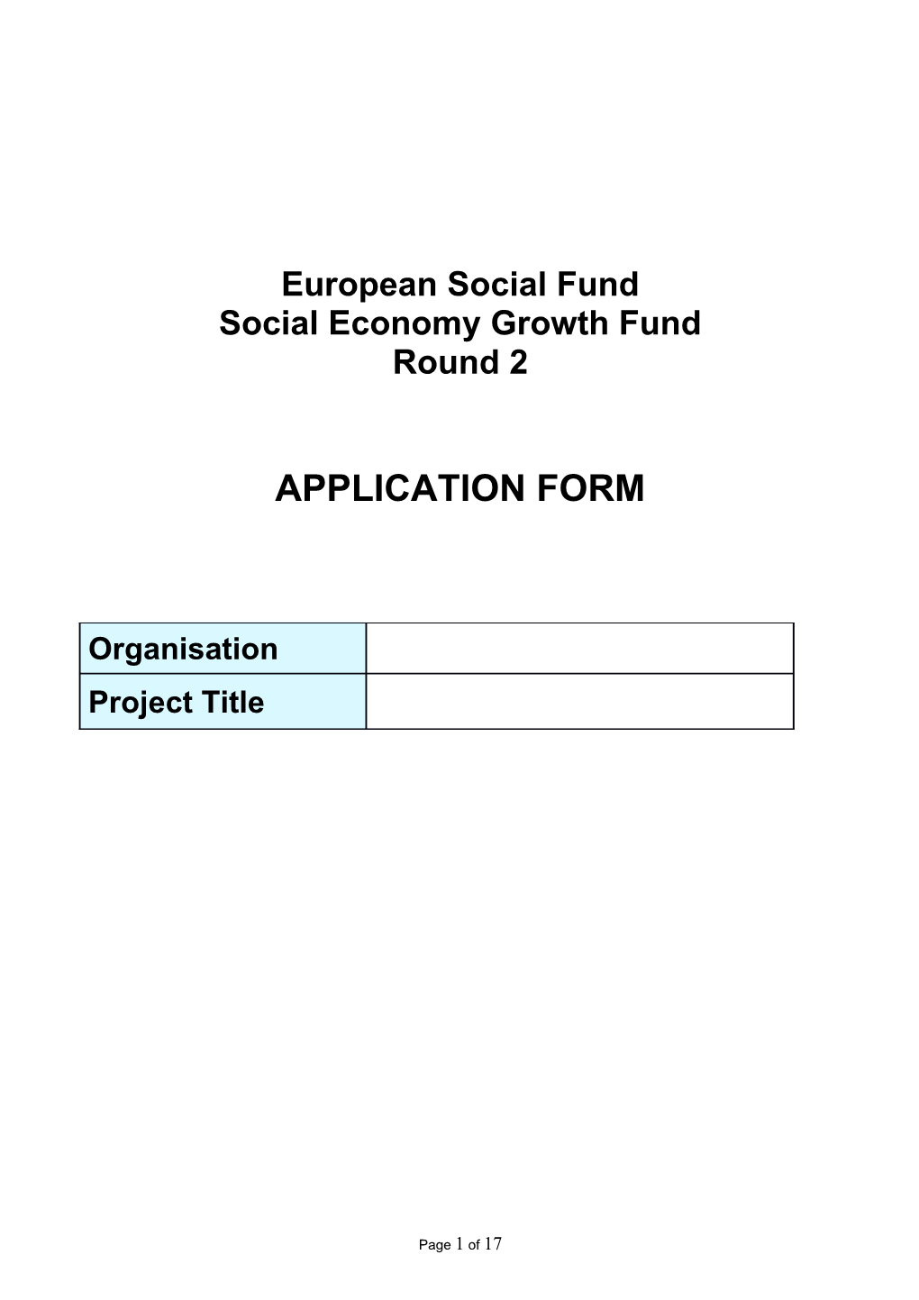 Social Economy Growth Fund