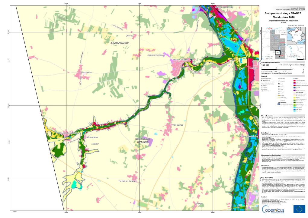 Souppes-Sur-Loing Activation ID: EMS N-028 P Roduct N.:13-S O up P ES -S UR -LO ING, V1, English Souppes-Sur-Loing - FRANCE Flood - June 2016