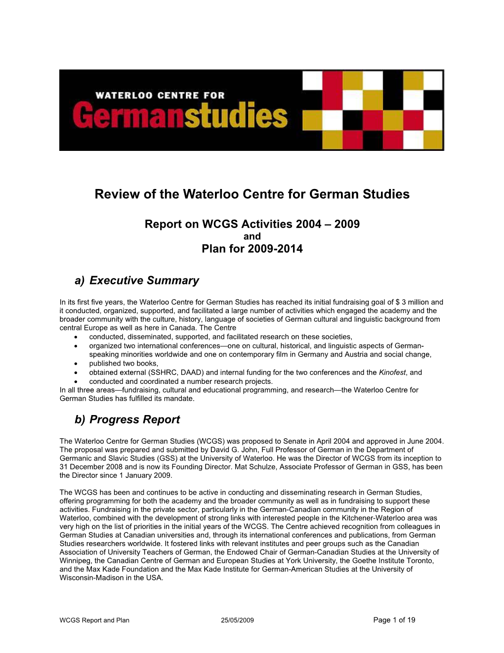 Review of the Waterloo Centre for German Studies