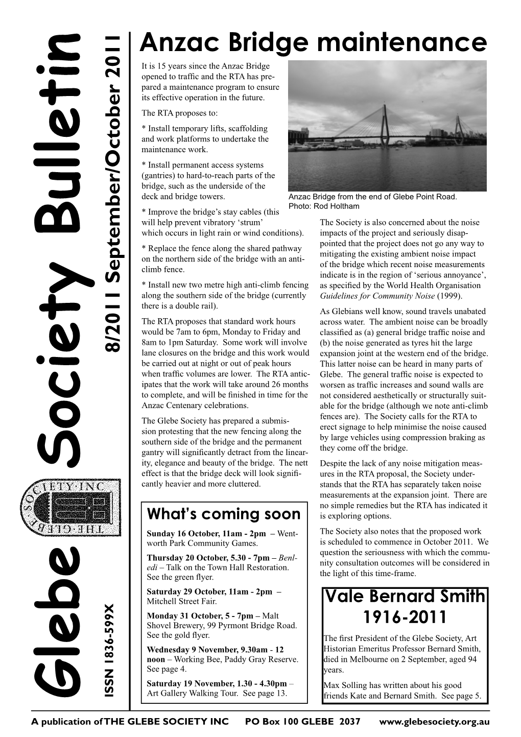 Glebe Society Bulletin 2011 Issue 08
