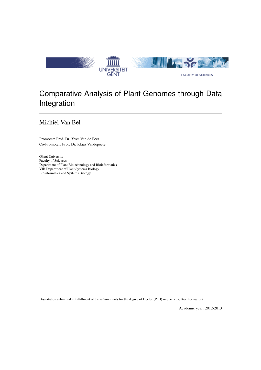 Comparative Analysis of Plant Genomes Through Data Integration