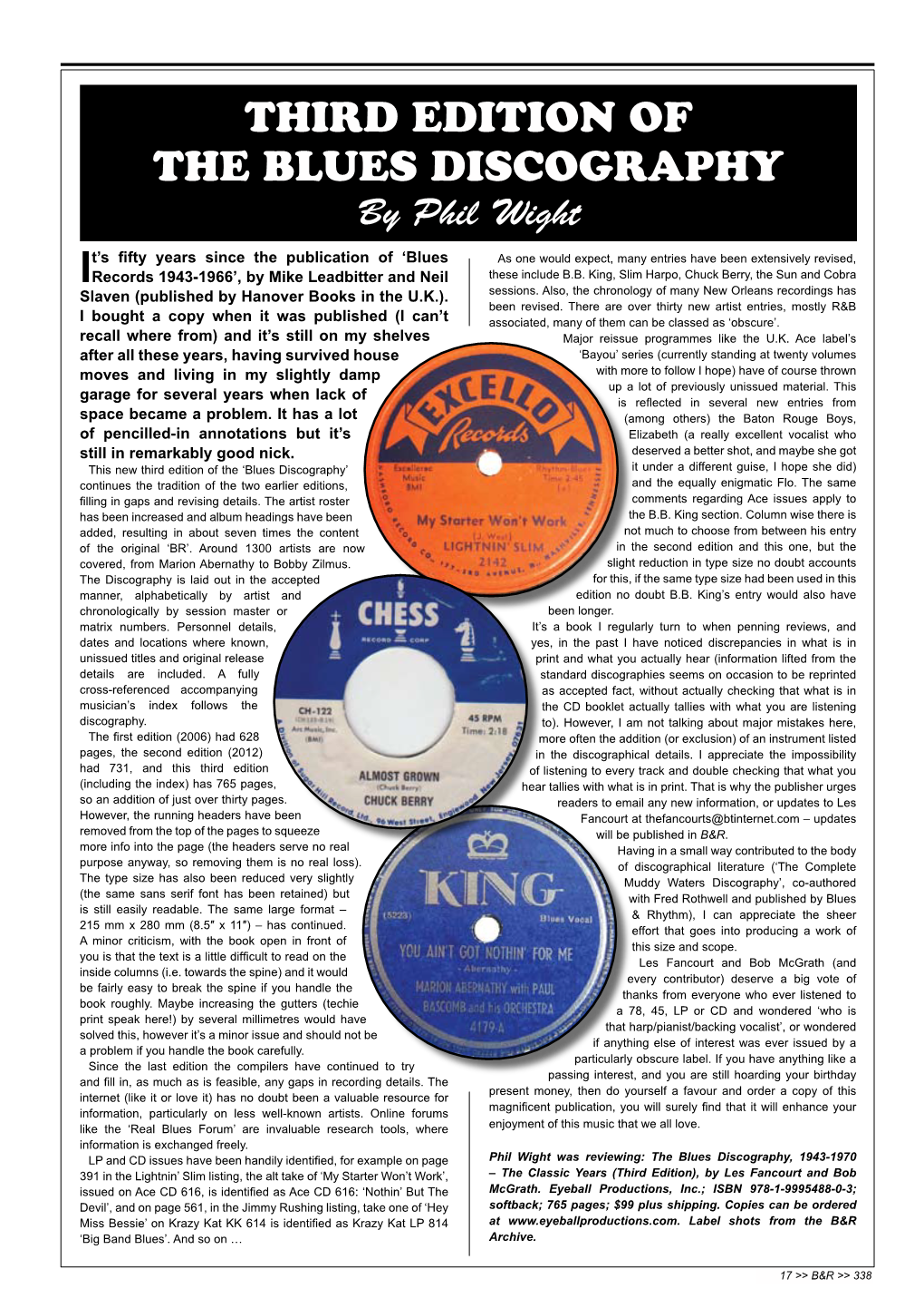 THE BLUES DISCOGRAPHY by Phil Wight