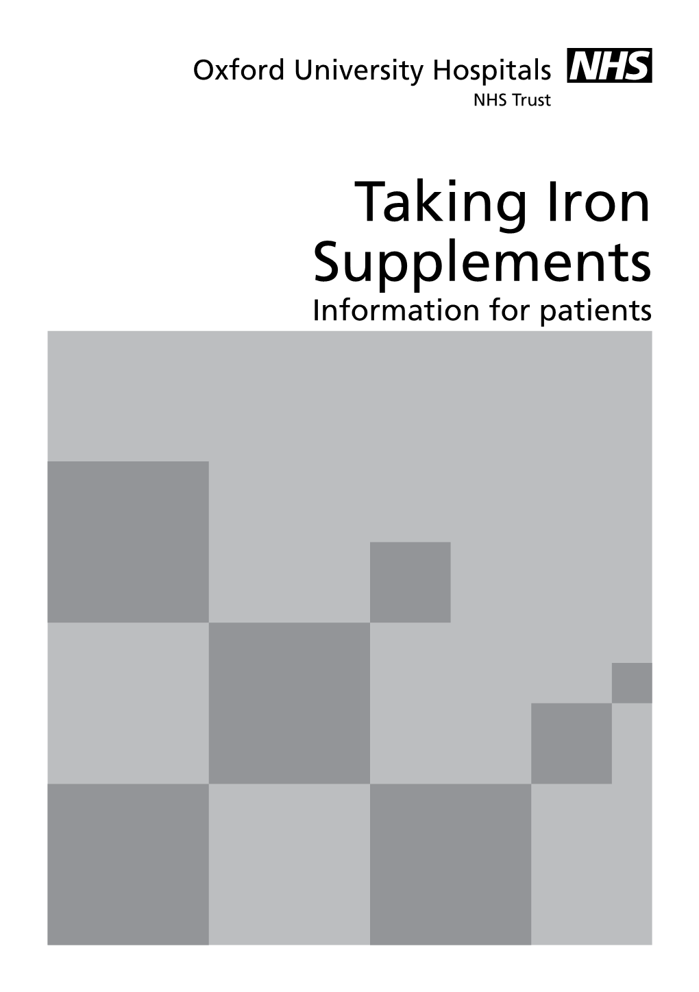 Taking Iron Supplements