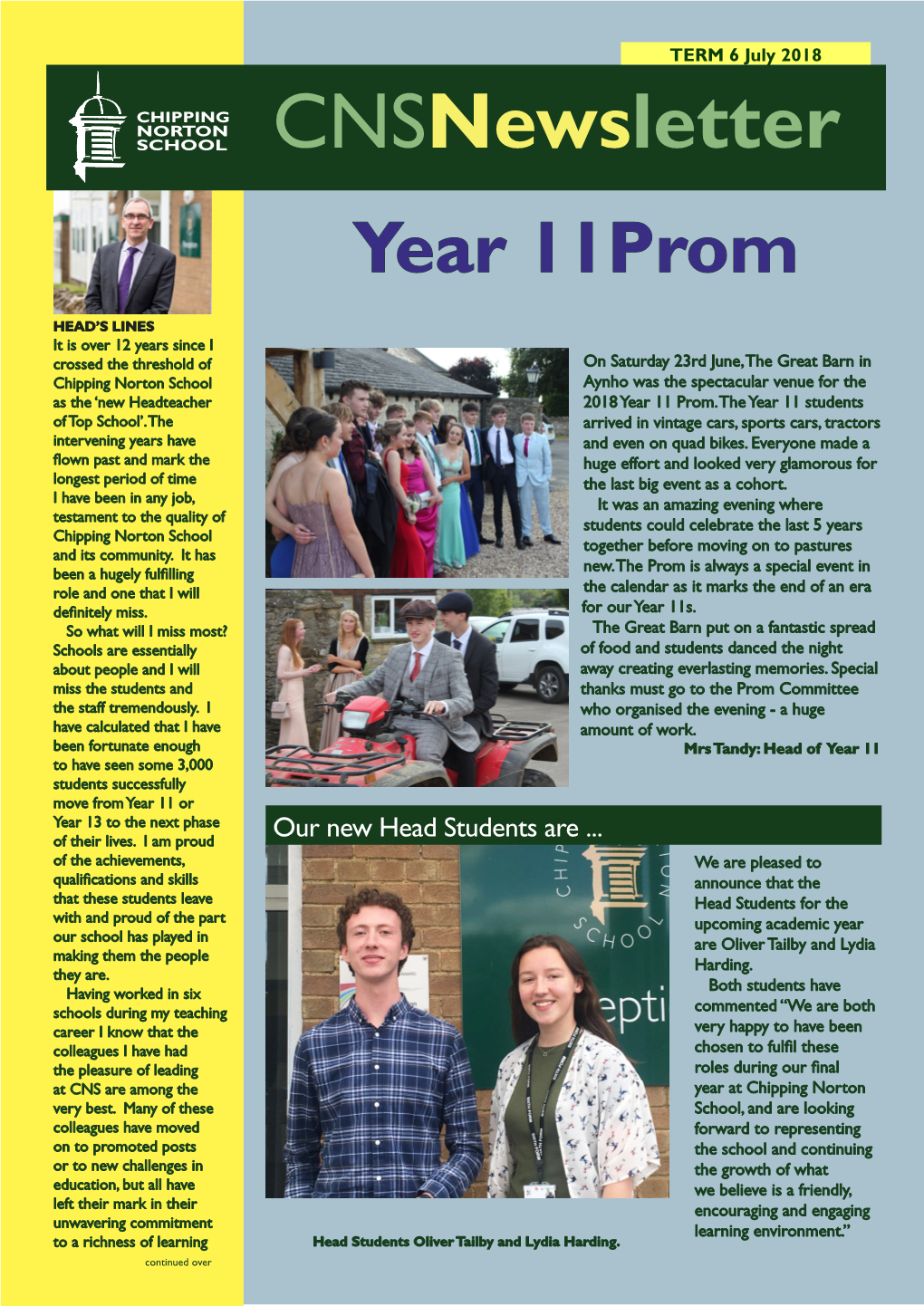 Cnsnewsletter Year 11Prom