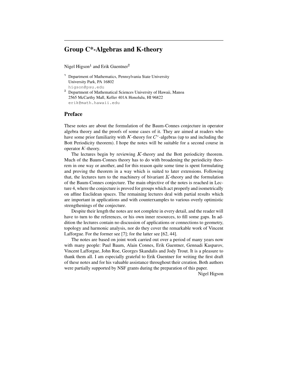 Group C*-Algebras and K-Theory