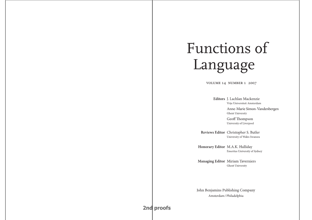 Functions of Language