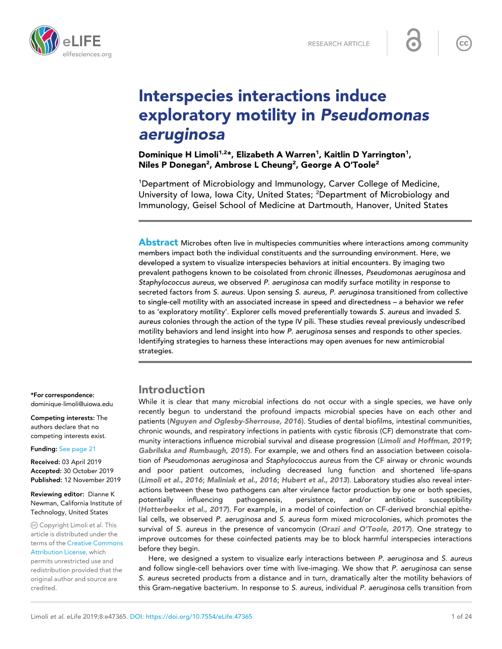 Interspecies Interactions Induce Exploratory Motility In