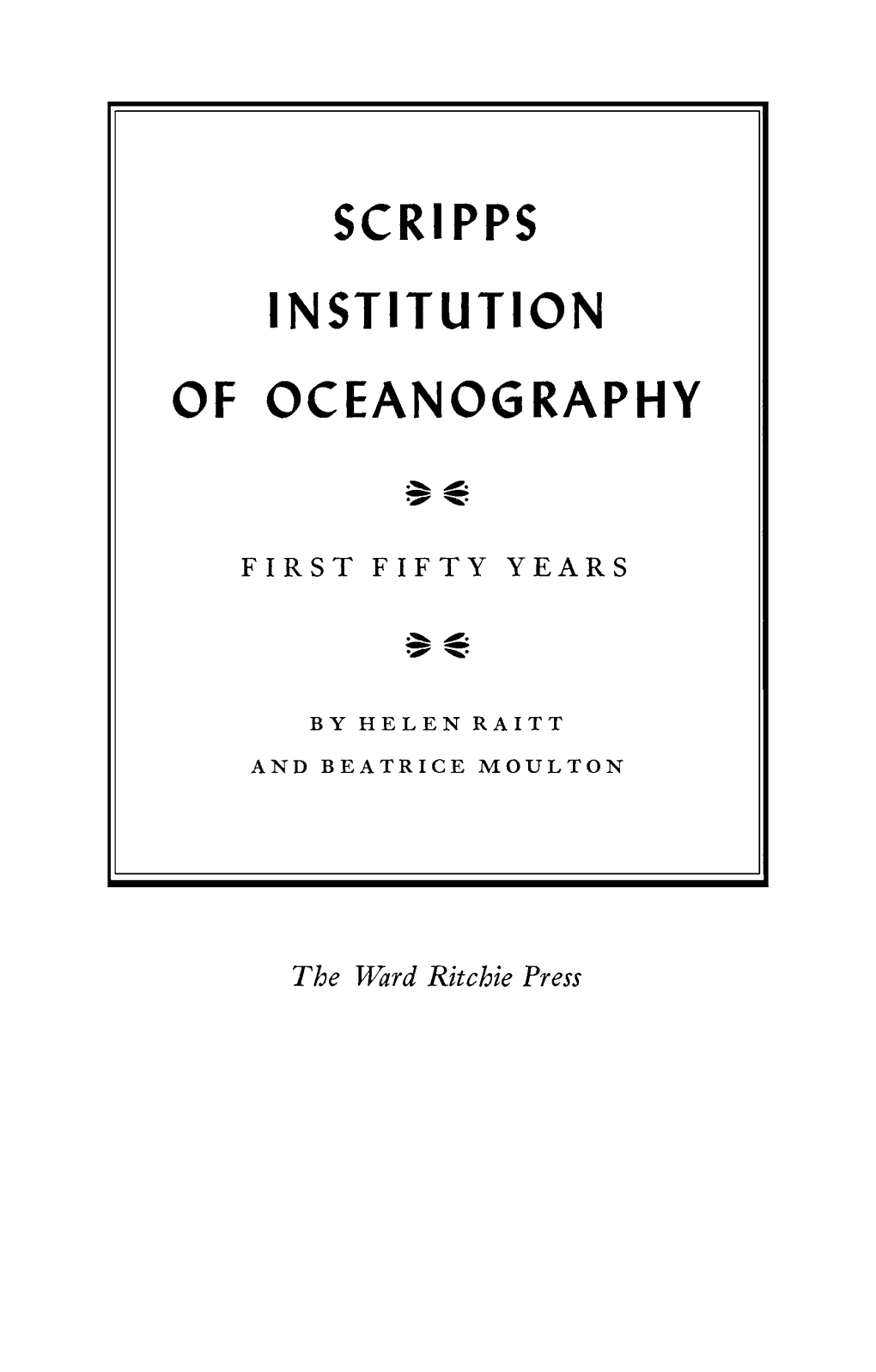 Scri Pps Institution of Oceanography