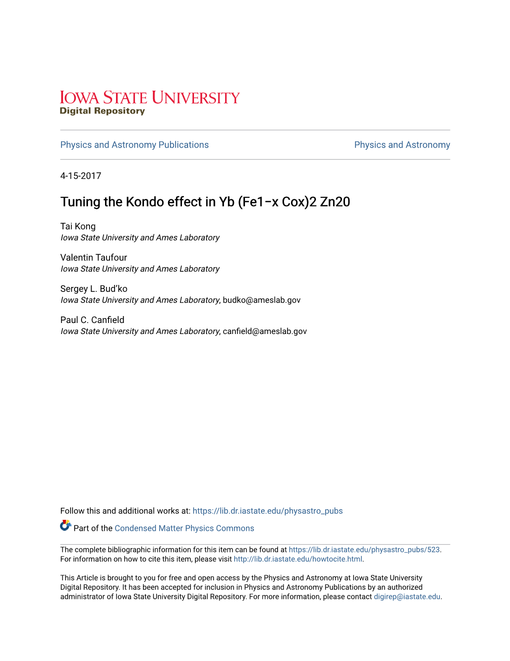 Tuning the Kondo Effect in Yb (Fe1−X Cox)2 Zn20