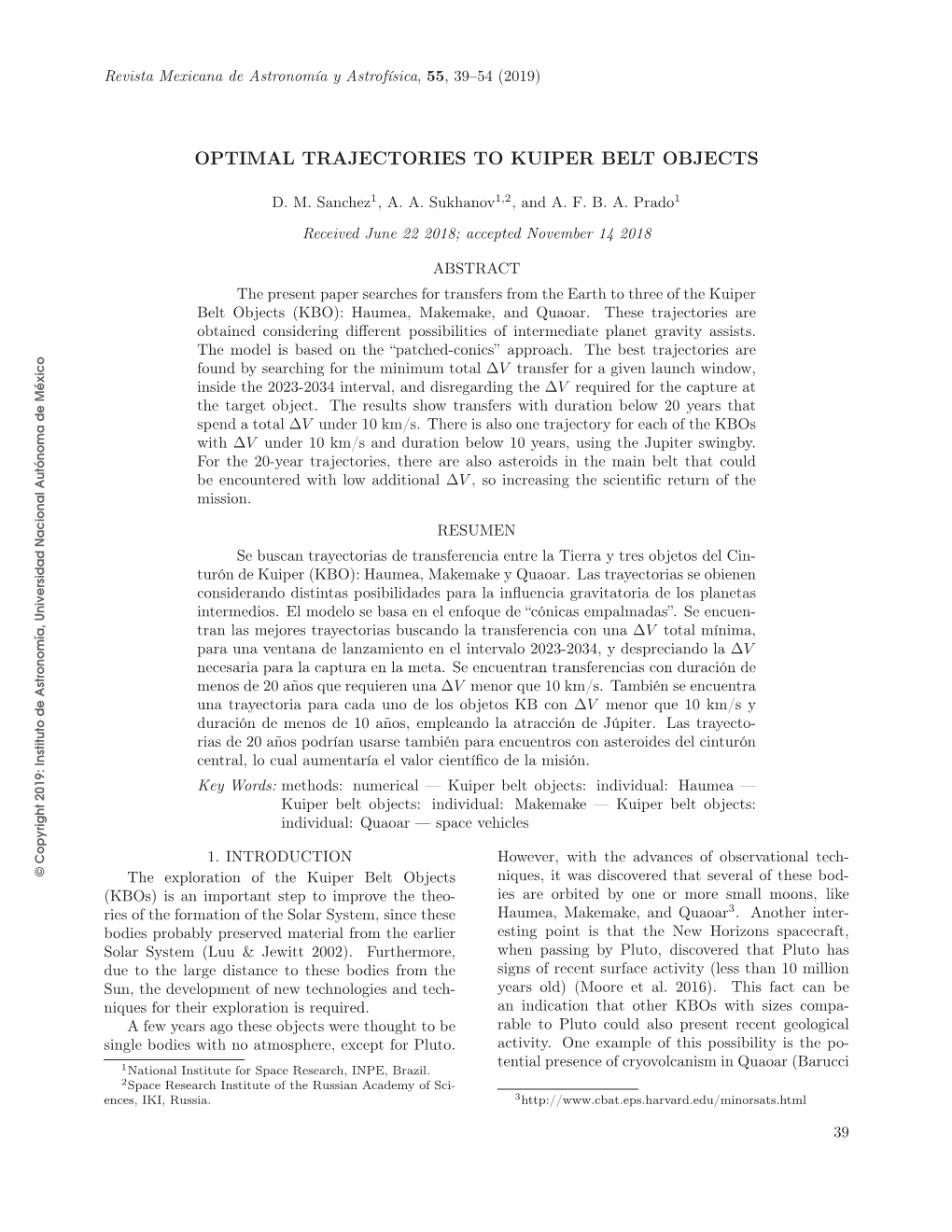 Optimal Trajectories to Kuiper Belt Objects