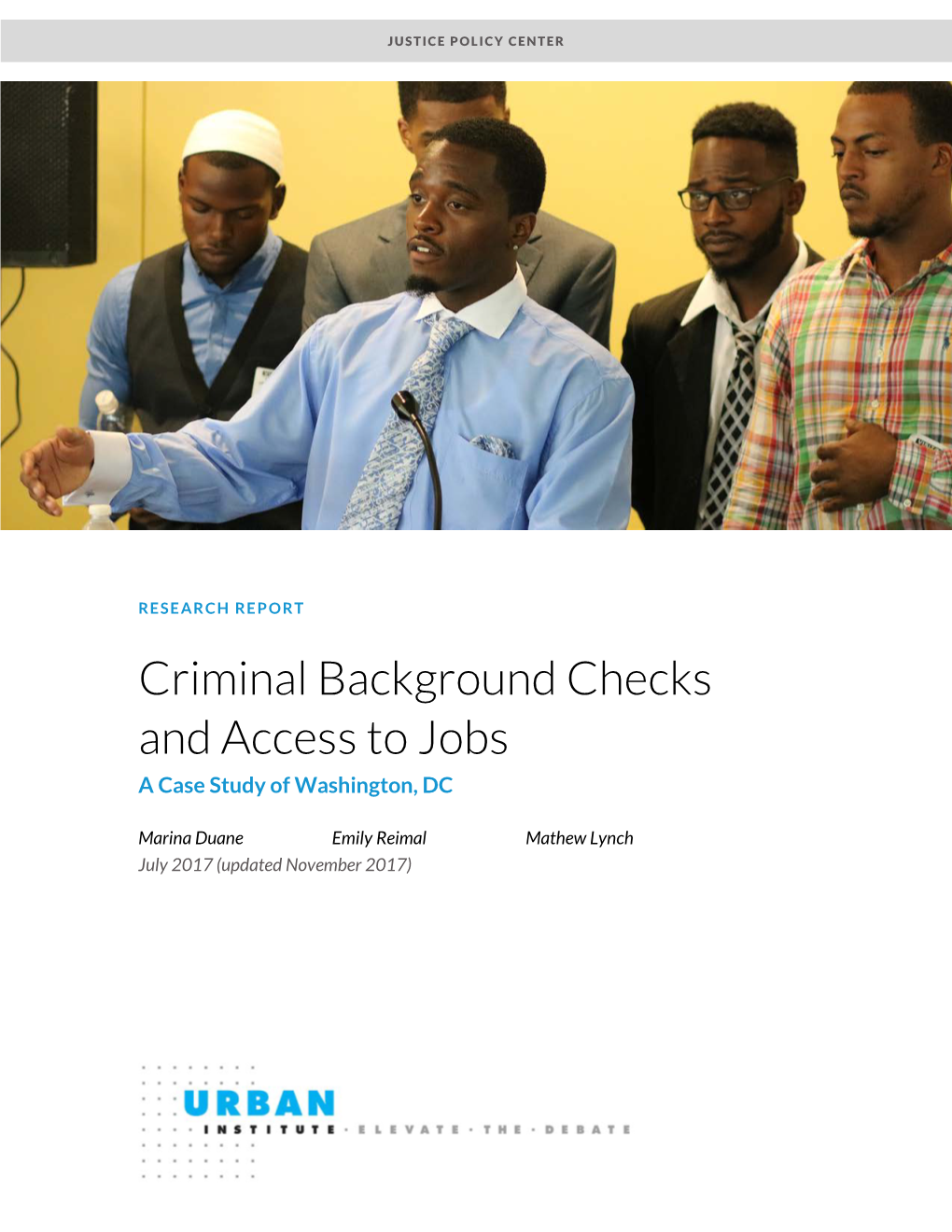 Criminal Background Checks and Access to Jobs a Case Study of Washington, DC