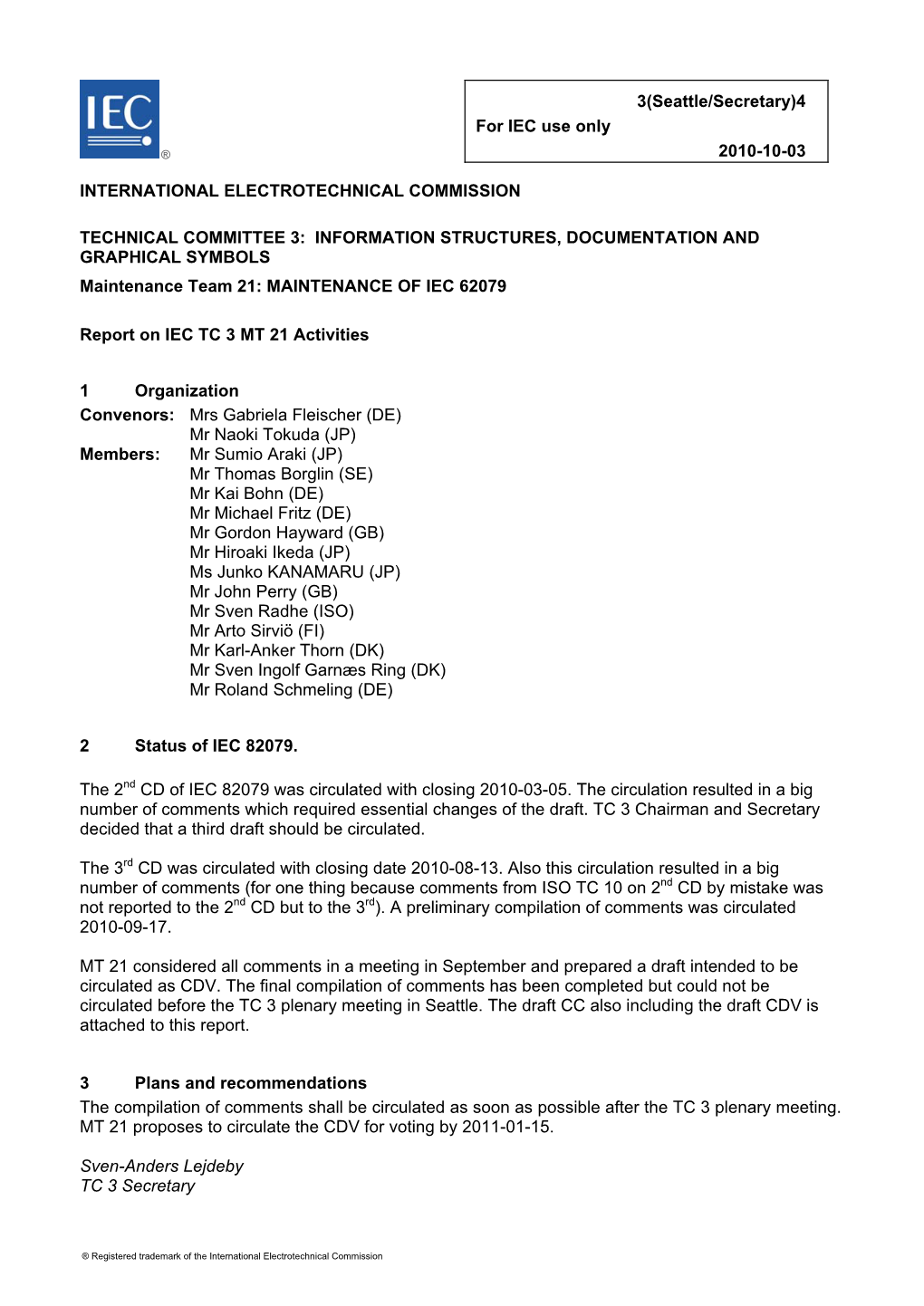 Blank IEC Form