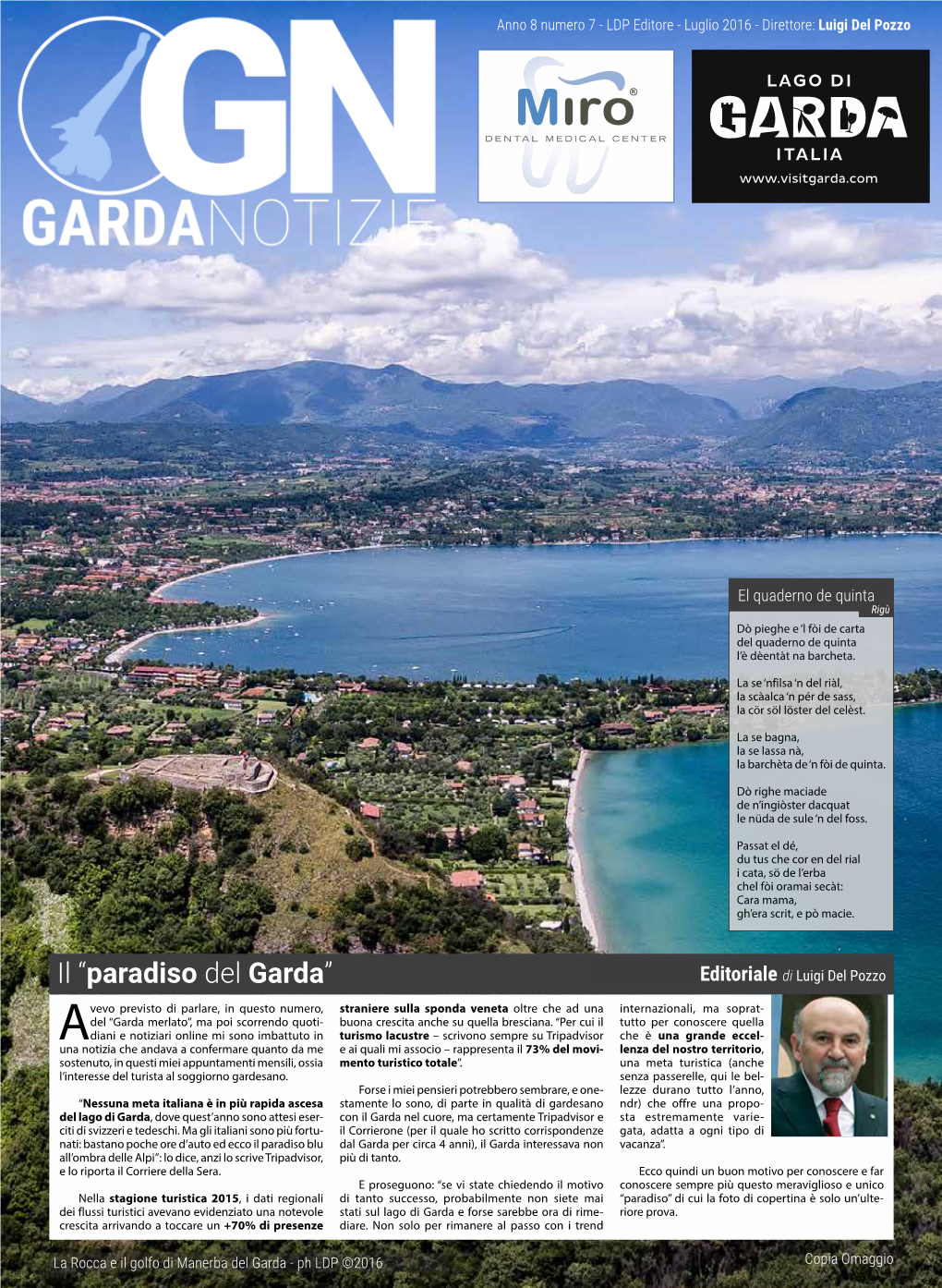 Il “Paradiso Del Garda” Editoriale Di Luigi Del Pozzo