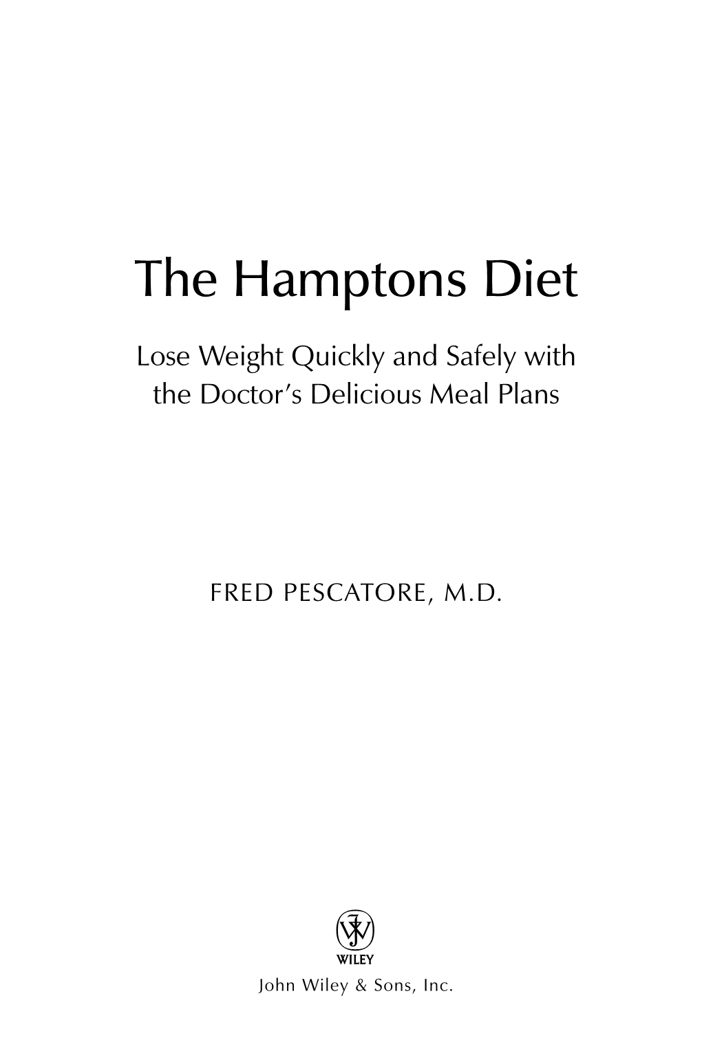 The Hamptons Diet