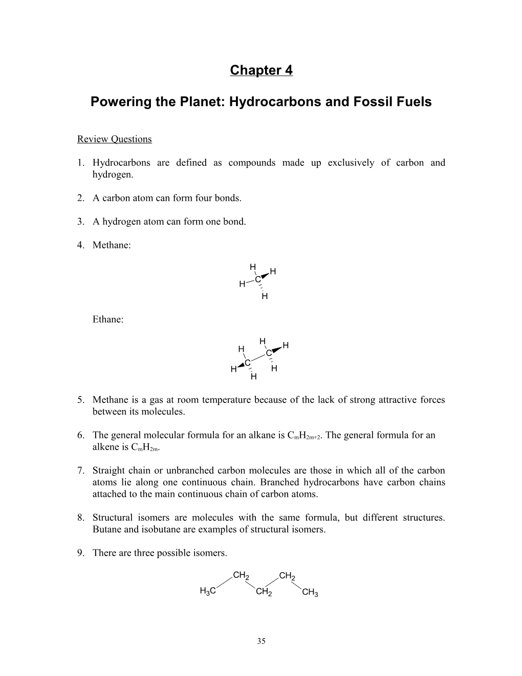 Powering the Planet: Hydrocarbons and Fossil Fuels