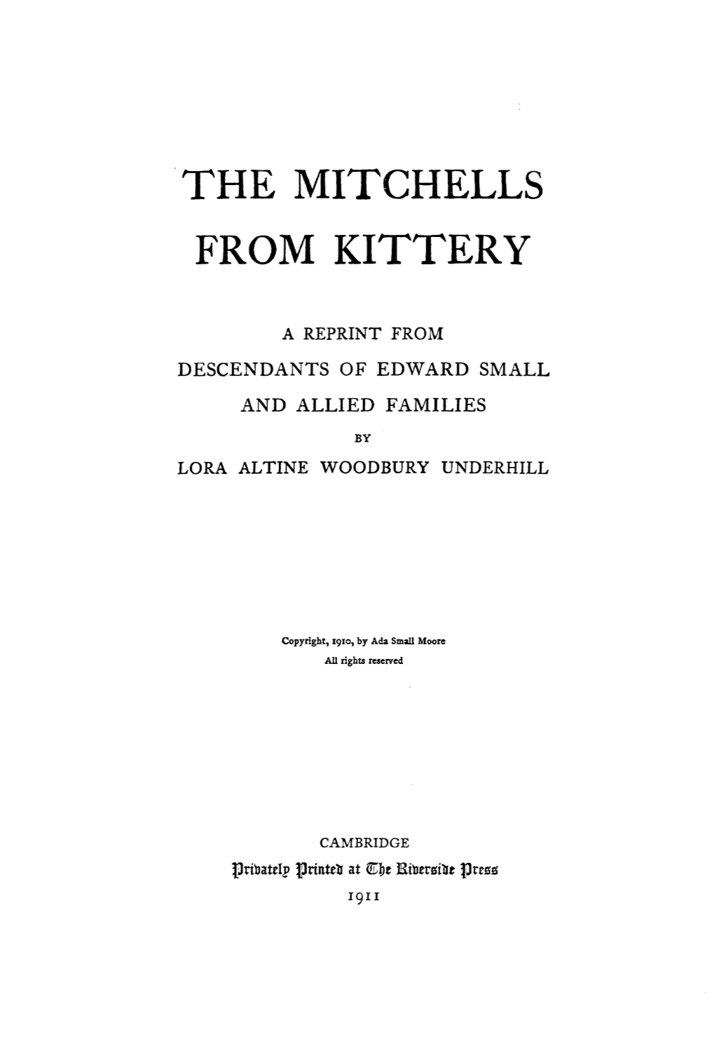 the Mitchells from Kittery 1331