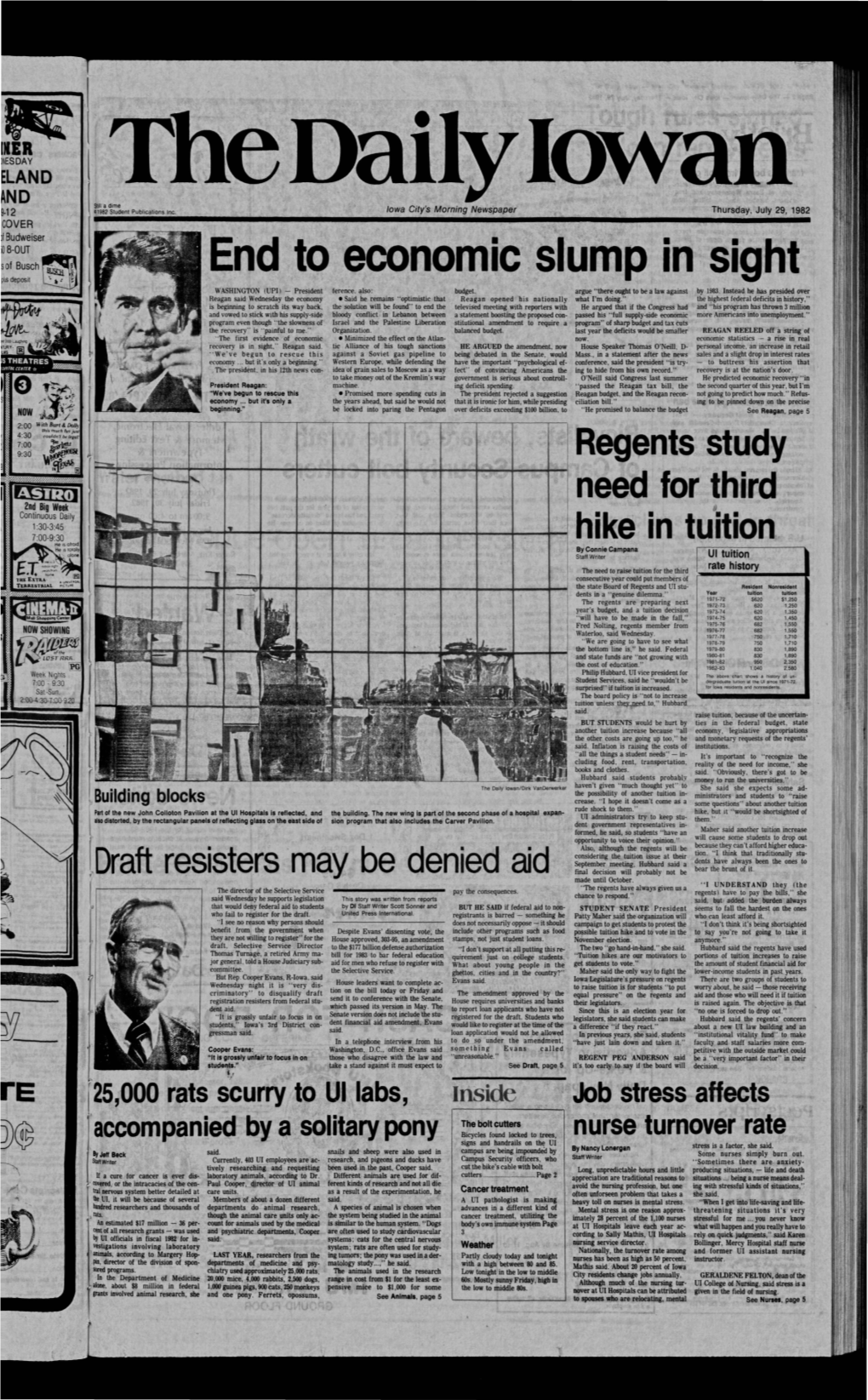 Daily Iowan (Iowa City, Iowa), 1982-07-29