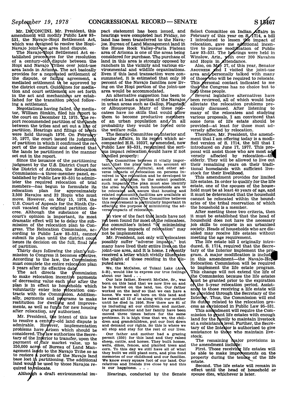 Sept Eber 19, 1978 CONGRESSIONAL RECORD--SENATE S 67