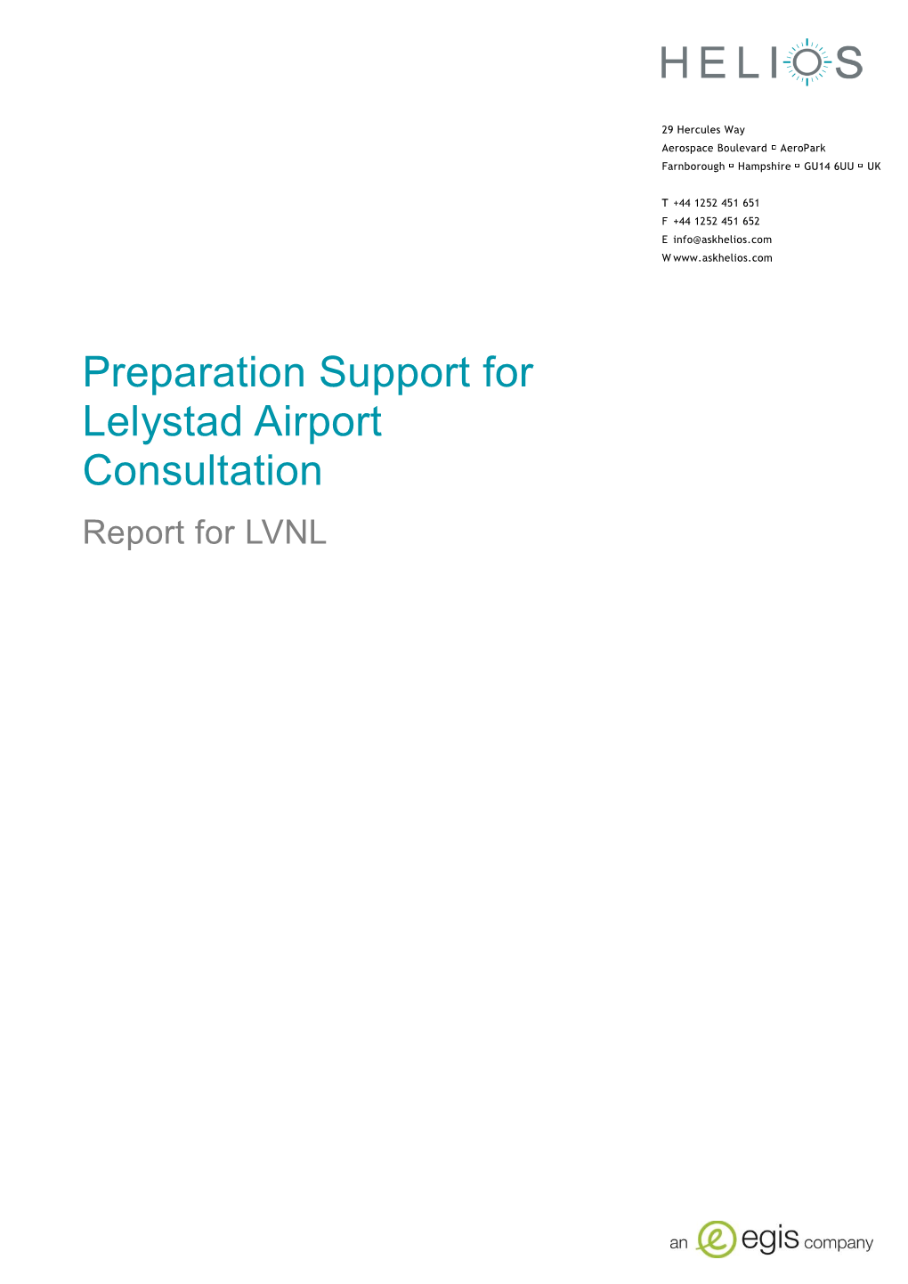 Preparation Support for Lelystad Airport Consultation Document Title Report for LVNL