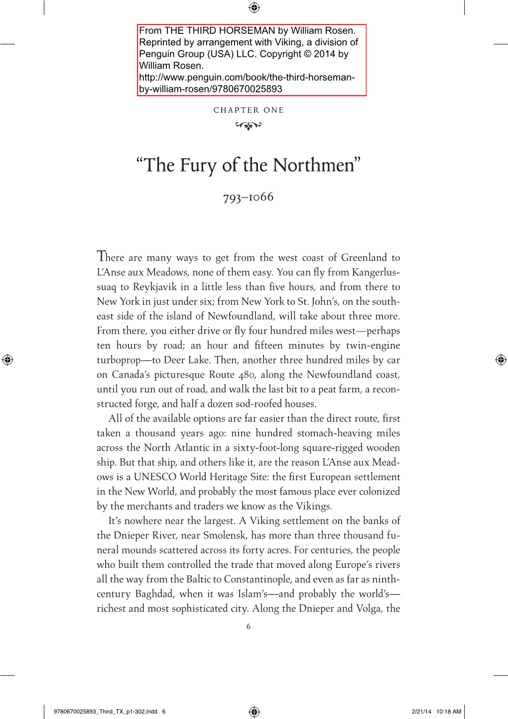 “The Fury of the Northmen” ­793–1066​­