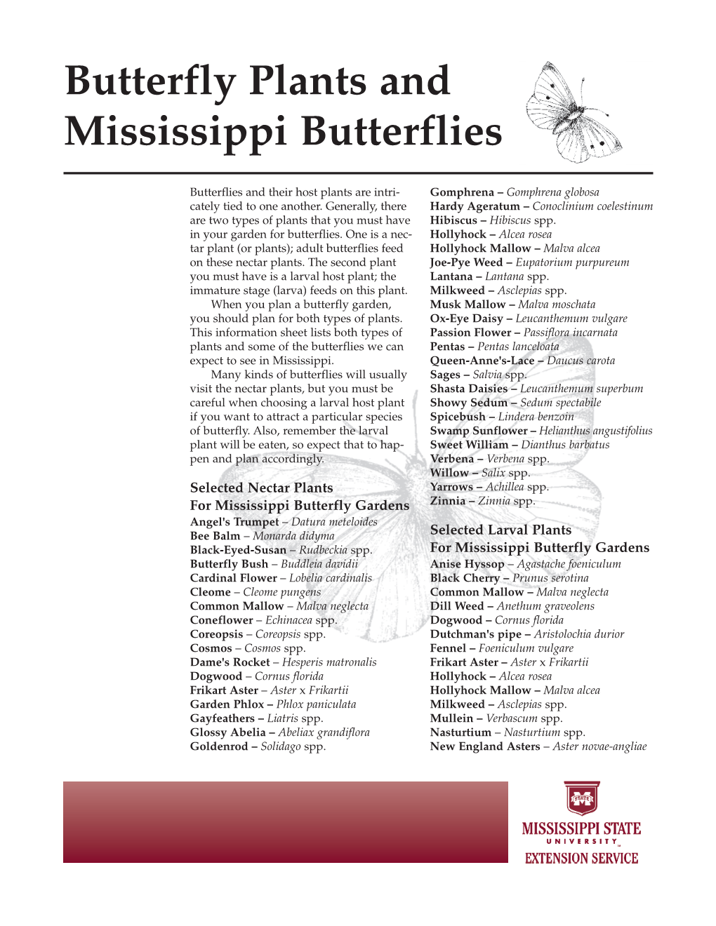IS1661 Butterfly Plants & Mississippi Butterflies