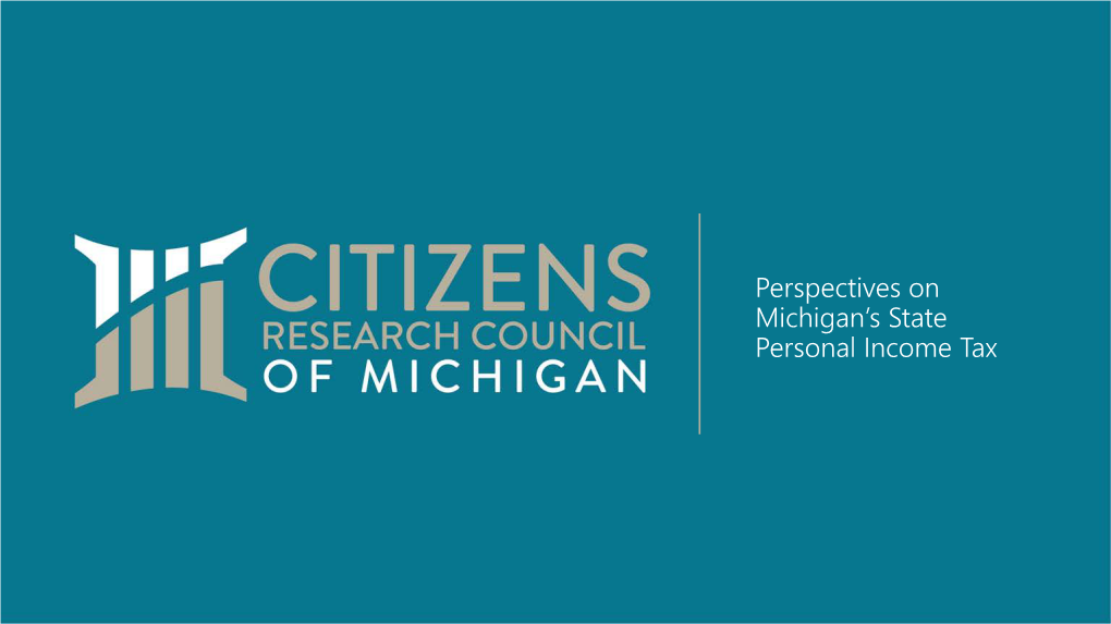 Perspectives on Michigan's State Personal Income