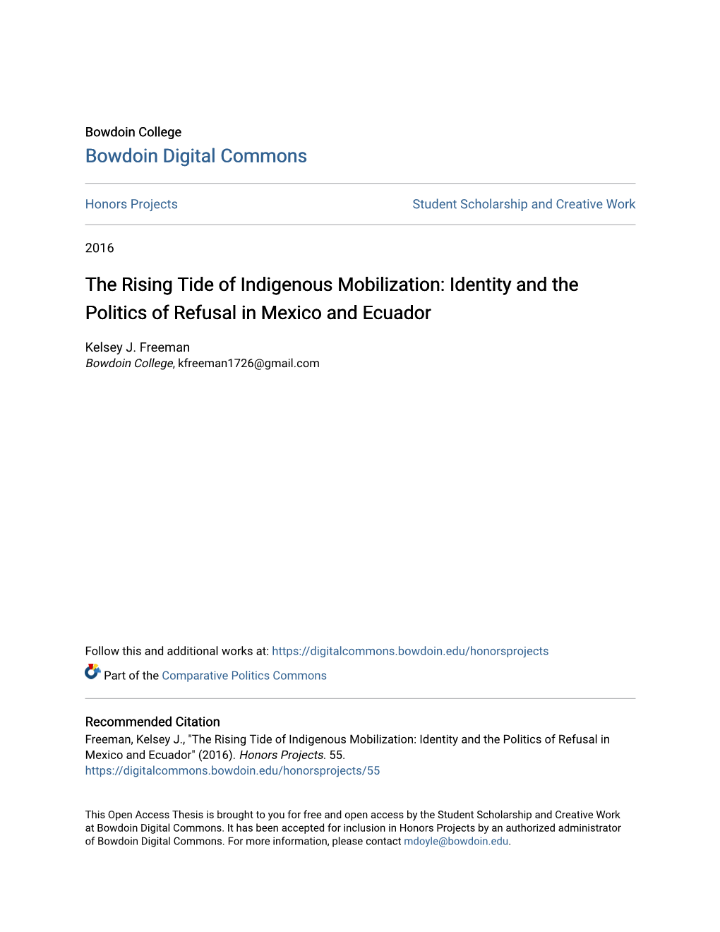 The Rising Tide of Indigenous Mobilization: Identity and the Politics of Refusal in Mexico and Ecuador