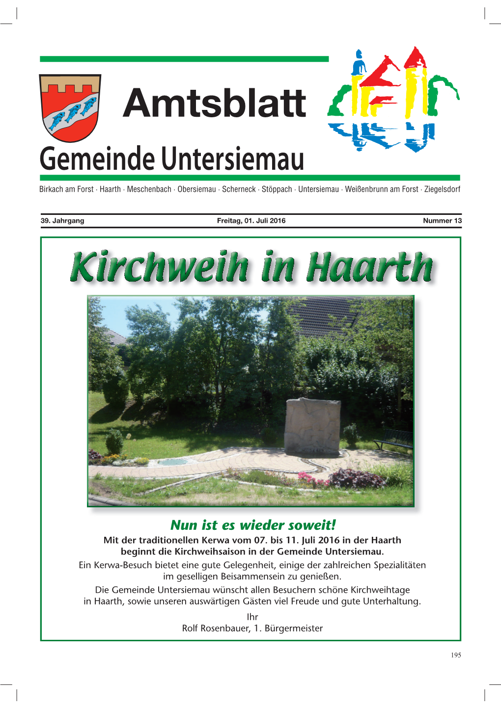 Amtsblatt Gemeinde Untersiemau