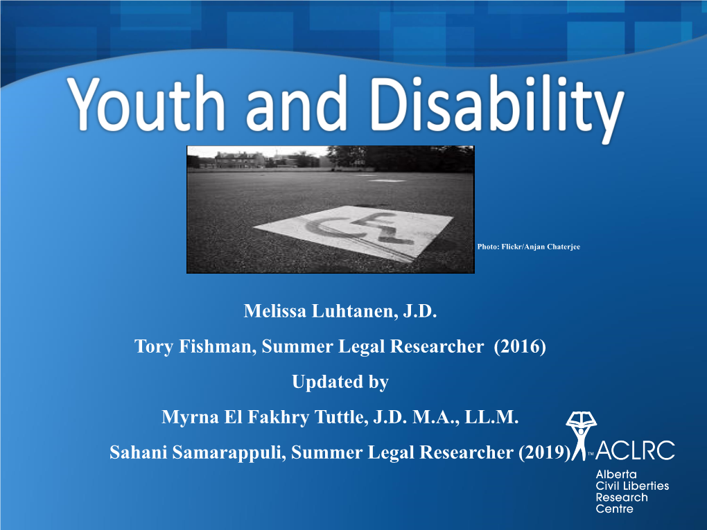 Educational Module on Youth and Disabilities