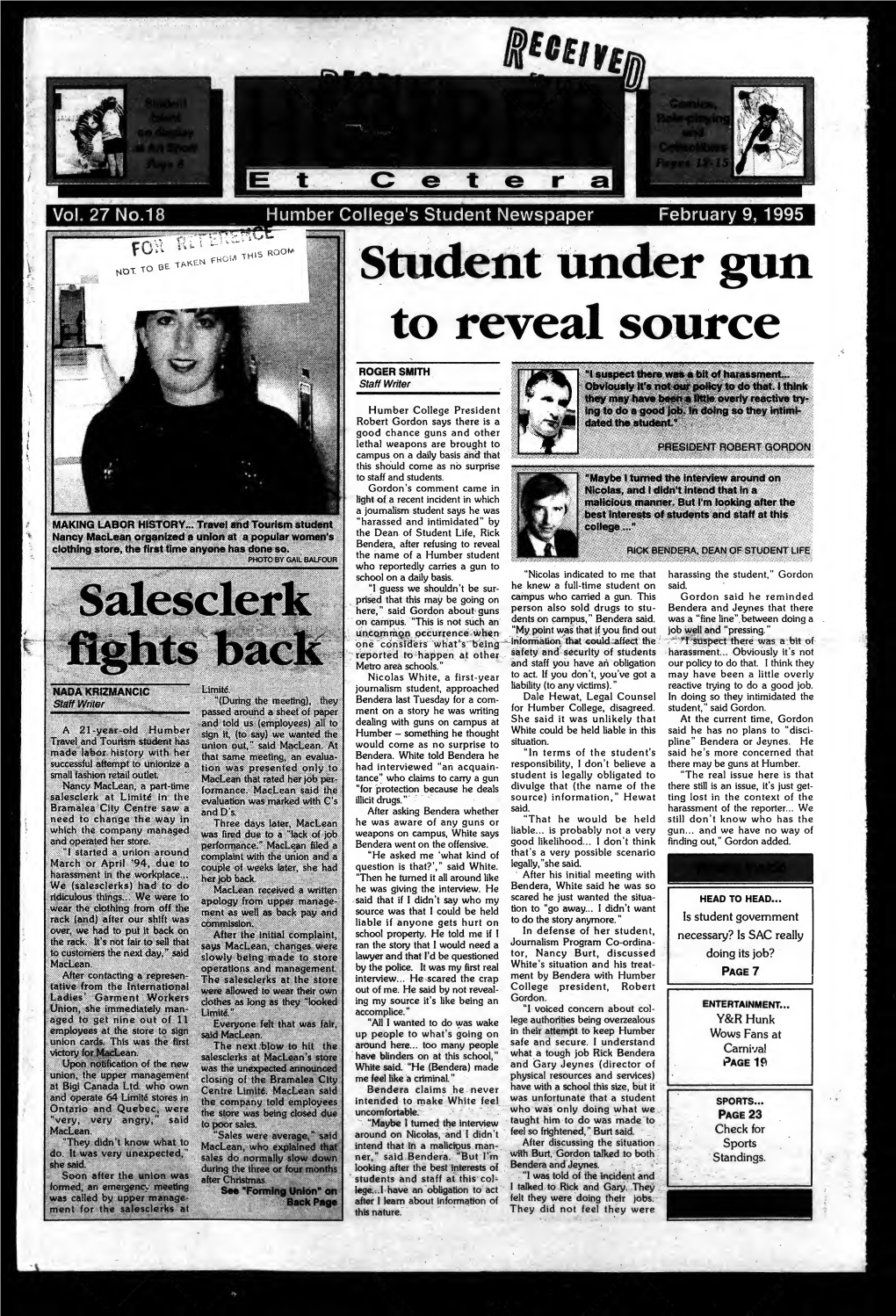 Student Under Gun to Reveal Source