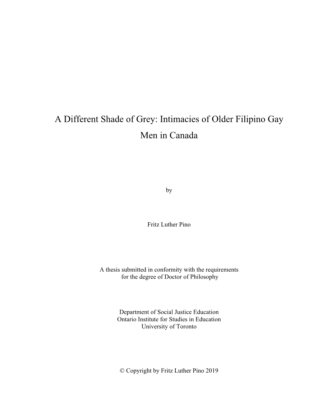 Intimacies of Older Filipino Gay Men in Canada