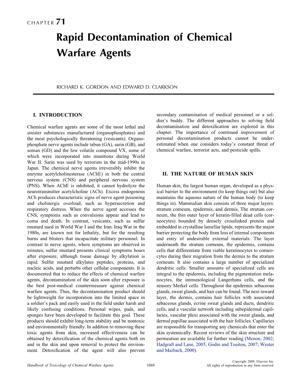 Rapid Decontamination of Chemical Warfare Agents