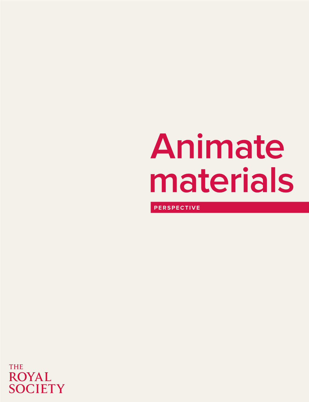 PERSPECTIVE – Animate Materials 3 4 PERSPECTIVE – Animate Materials Contents