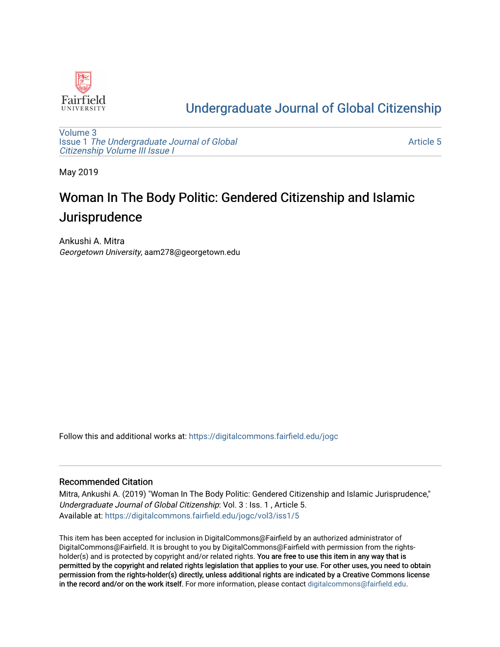 Gendered Citizenship and Islamic Jurisprudence