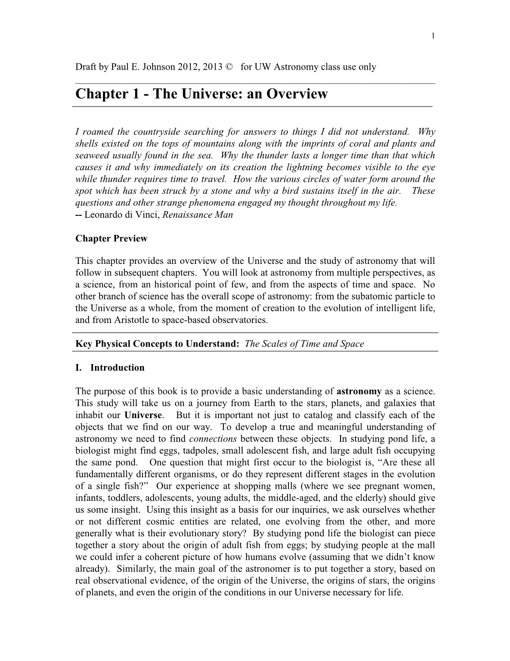 The Universe: an Overview