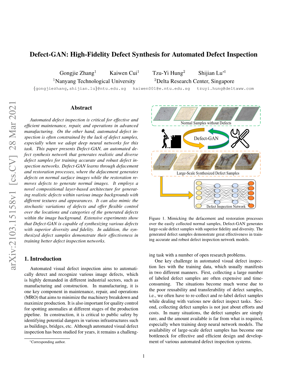 Arxiv:2103.15158V1 [Cs.CV] 28 Mar 2021