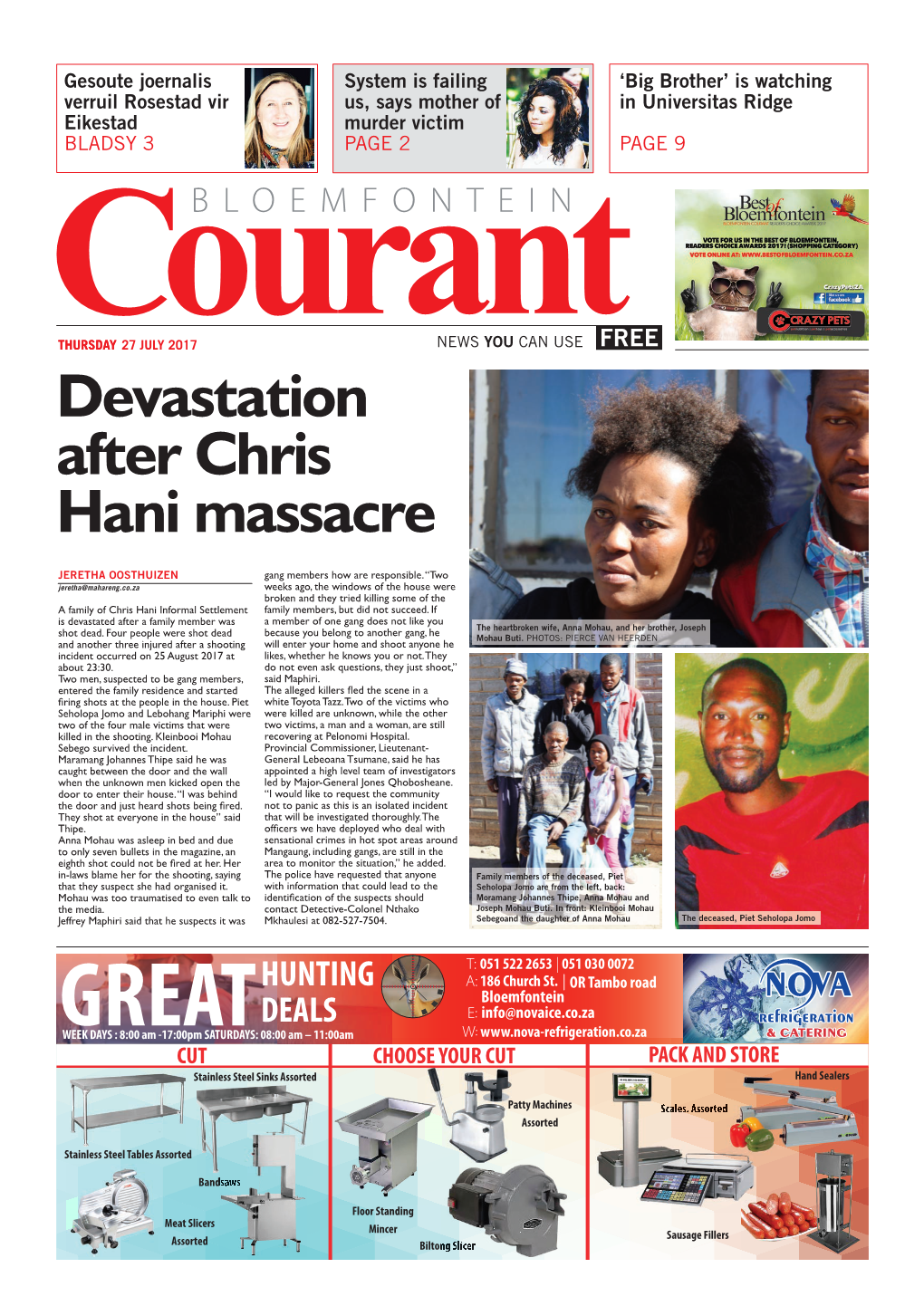 Devastation After Chris Hani Massacre